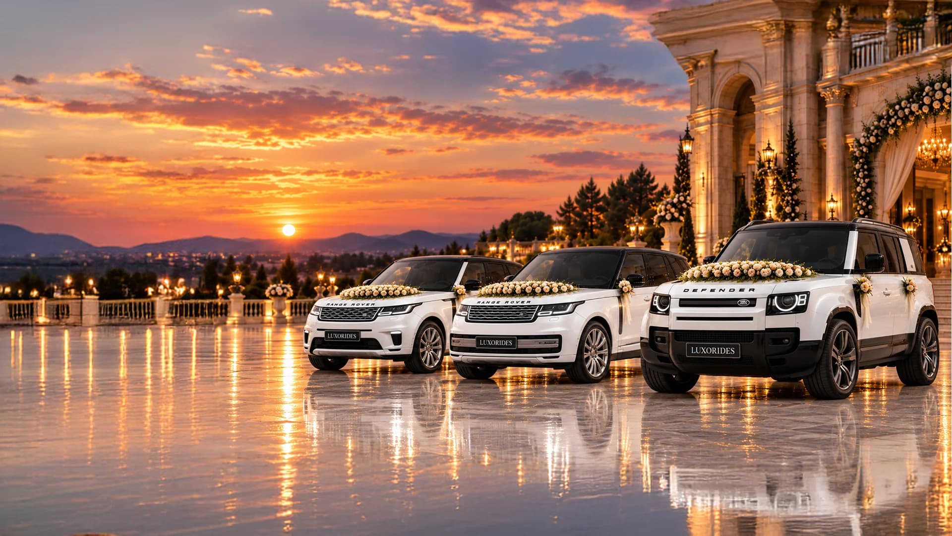 Land Rover wedding car
