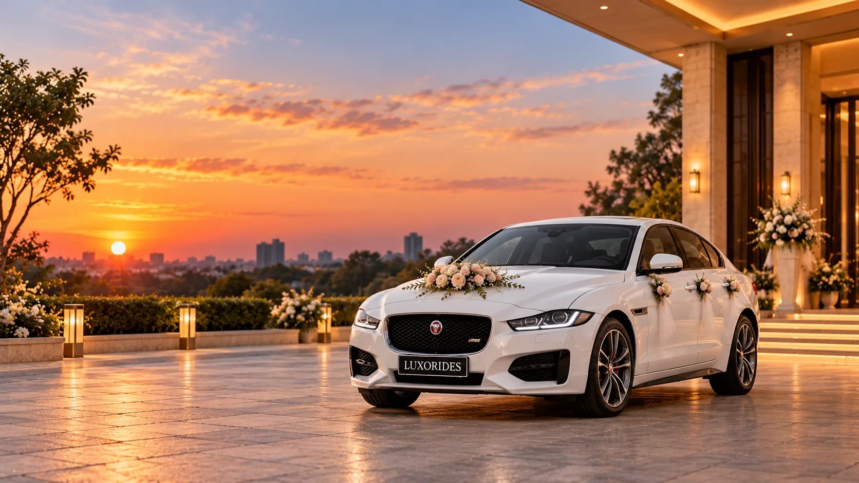 Jaguar XE wedding car