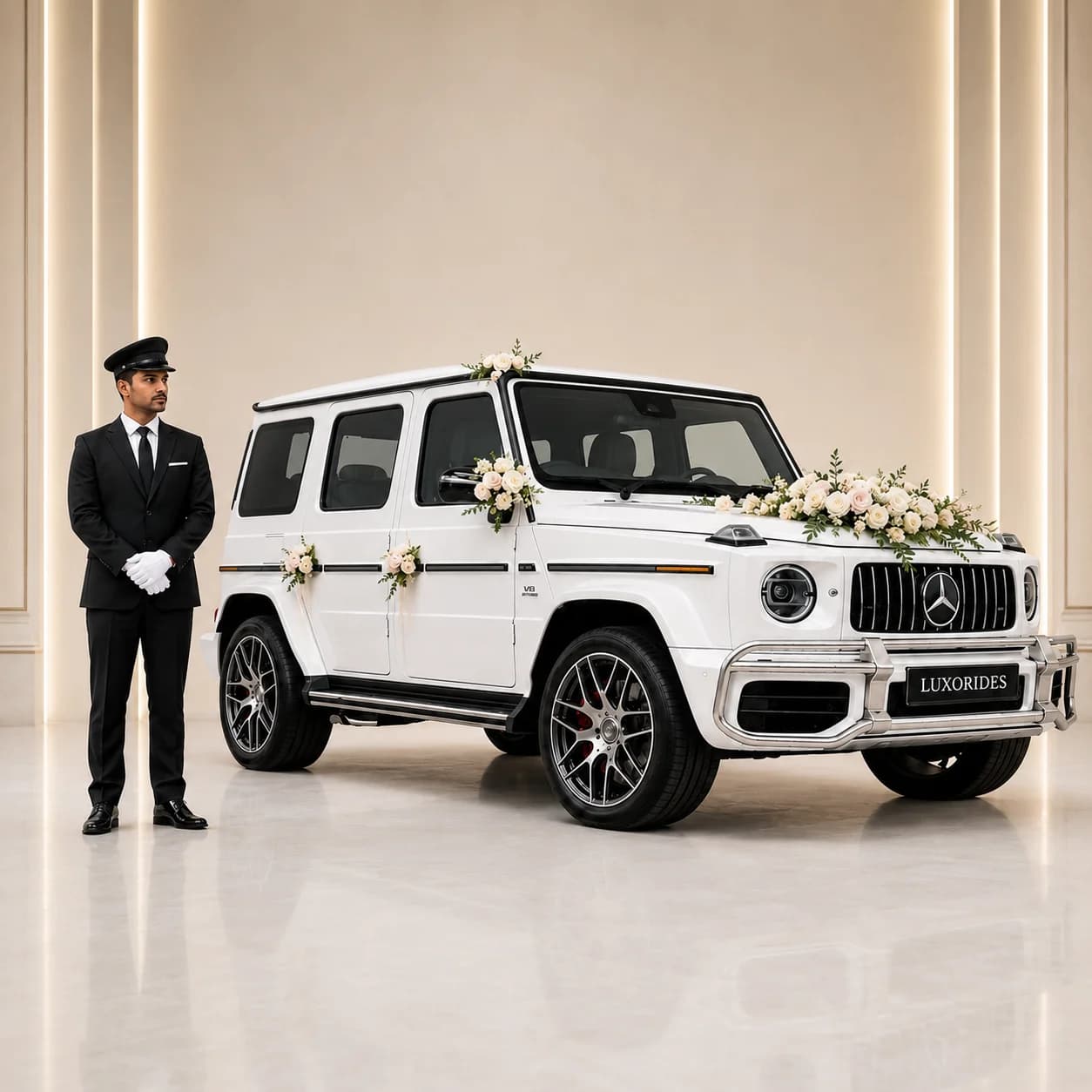Mercedes-Benz G Wagon wedding car with chauffeur