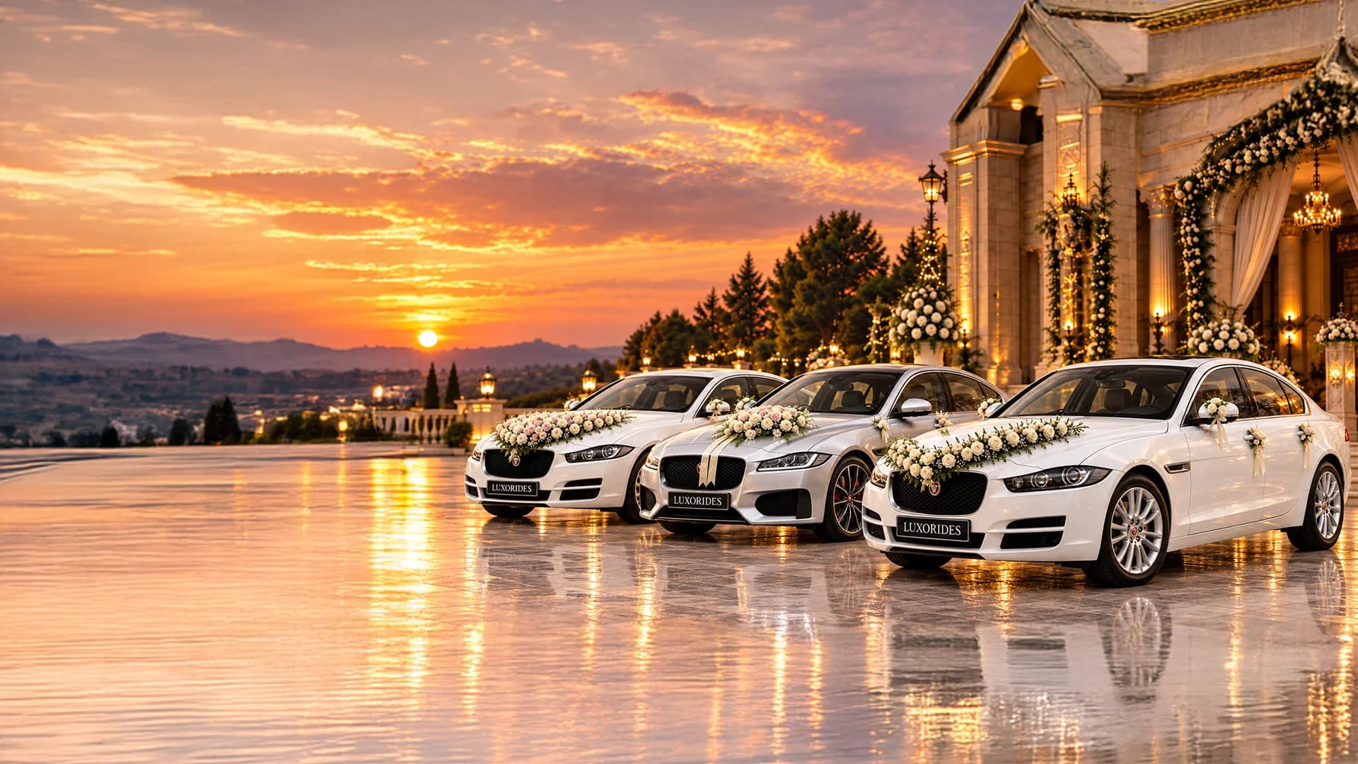 Jaguar wedding car