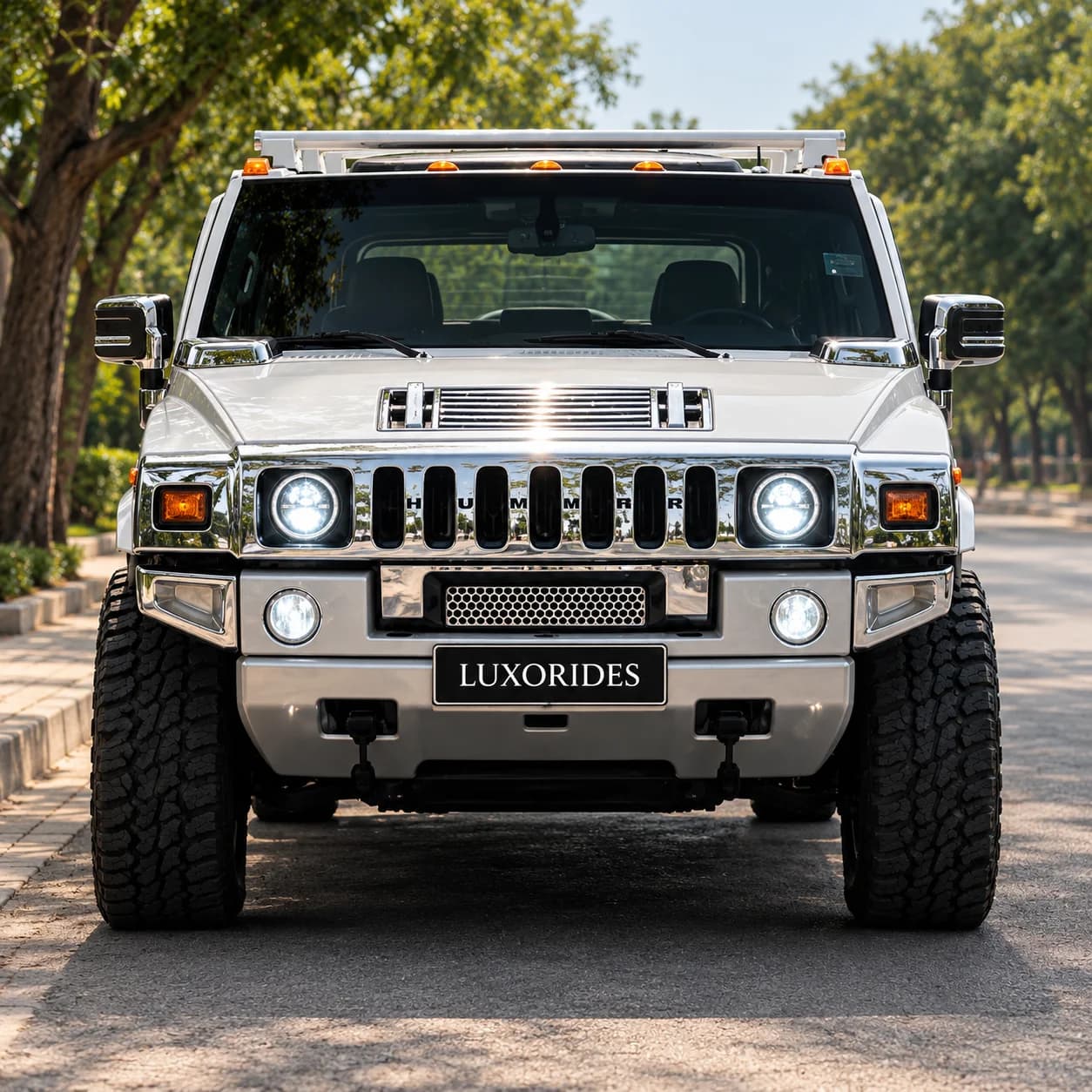 Hummer wedding car exterior