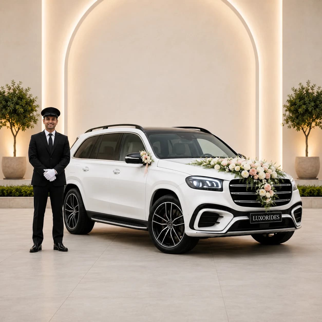 Mercedes-Benz GLS 450 wedding car with chauffeur
