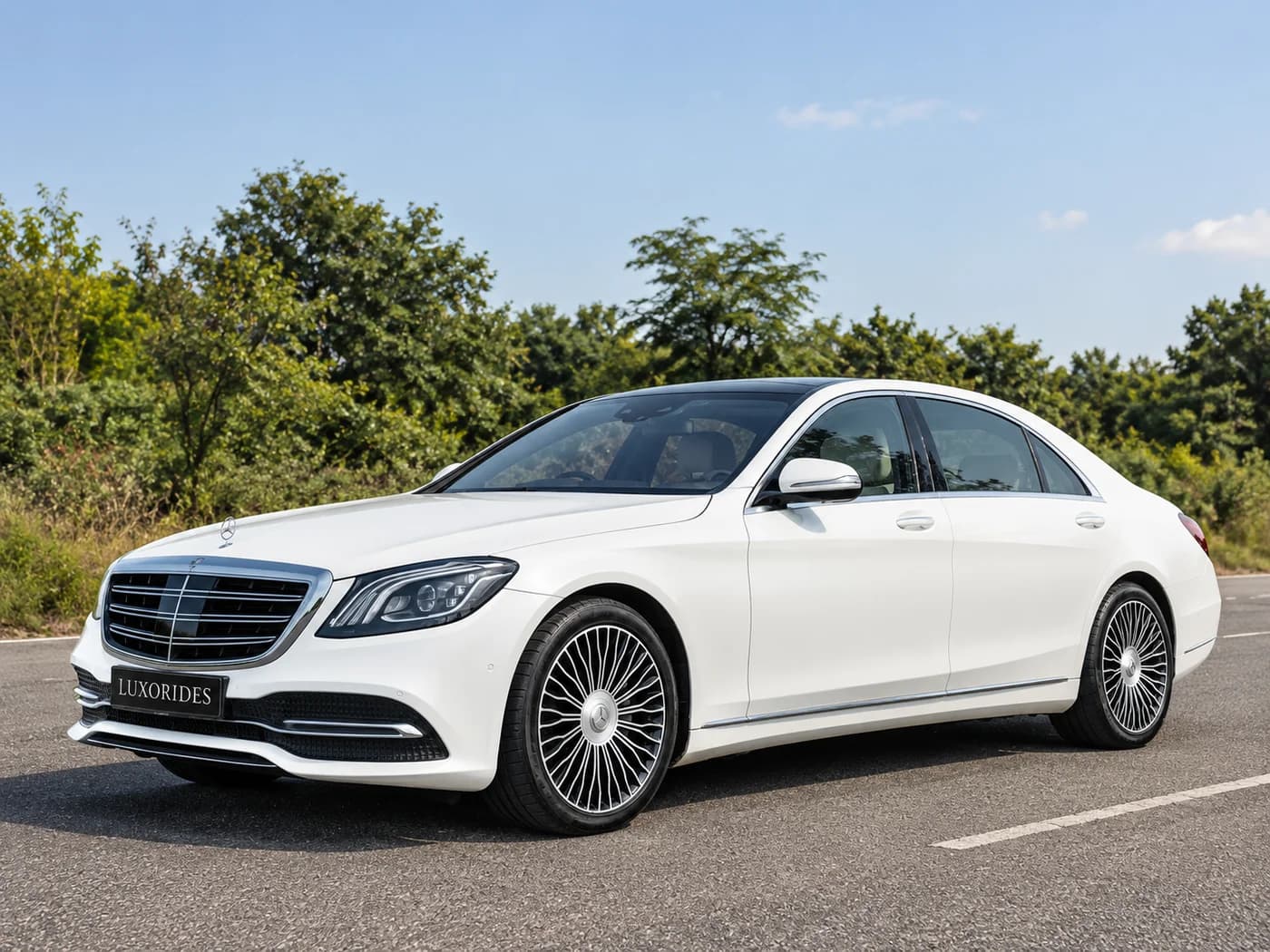 Mercedes-Maybach S580 wedding car exterior